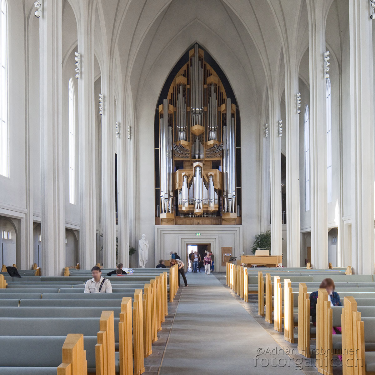 Orgel in der Hallgrimskirkja: Erinnert ebenfalls an Basaltsäulen.