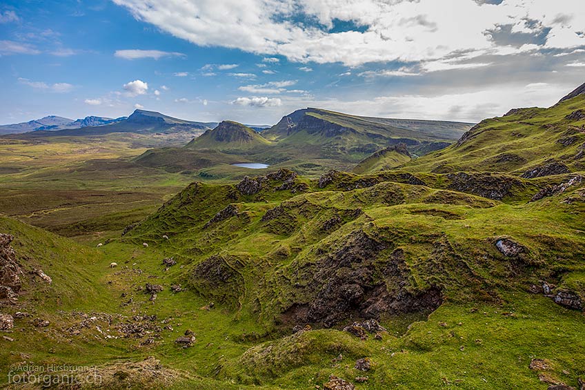 Die Quiraing Rundwanderung ist eine der attraktivsten Wanderungen von Skye.