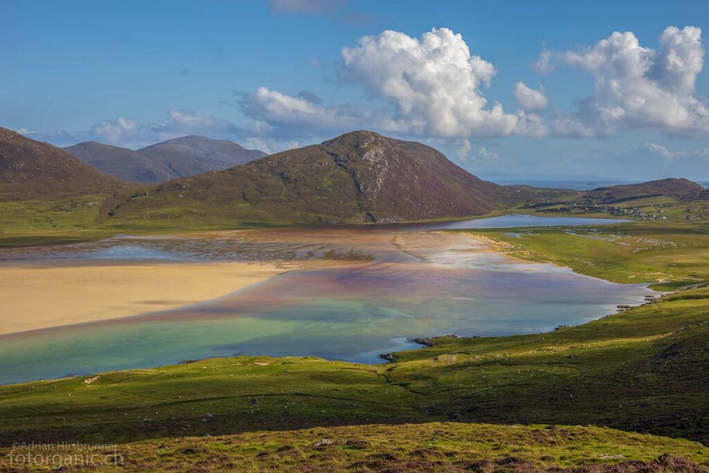 Lewis and Harris ist eine Insel der Farben. Abgesehen von Island, habe ich noch kaum irgendwo eine Landschaft mit einer derartigen Farbenvielfalt gesehen.