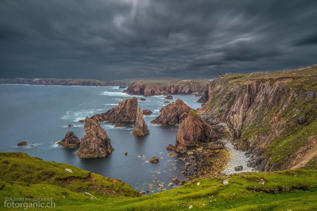 Die Mangersta Sea Stacks gehören zu den beliebtesten Sehenswürdigkeiten von Lewis and Harris.