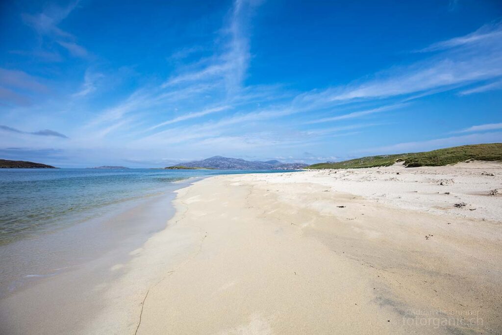 Auch bei Traigh Mheilein befindet sich ein weisser Sandstrand.