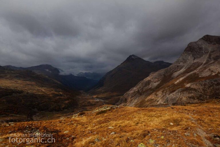 Stimmungsvolles Herbstwetter im Val Diavolezza